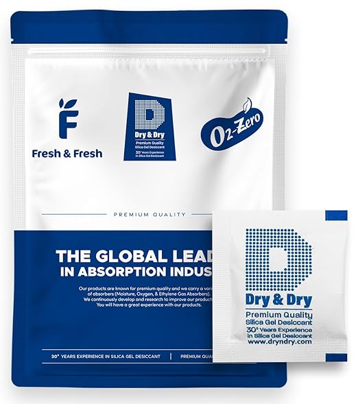 Dry & Dry 3 Gram [200 Packets] Silica Gel Packets Silica Gel Desiccants, Silica Gel Packs - Rechargeable (Food Safe) Silica Gel Packets, Silica Packets