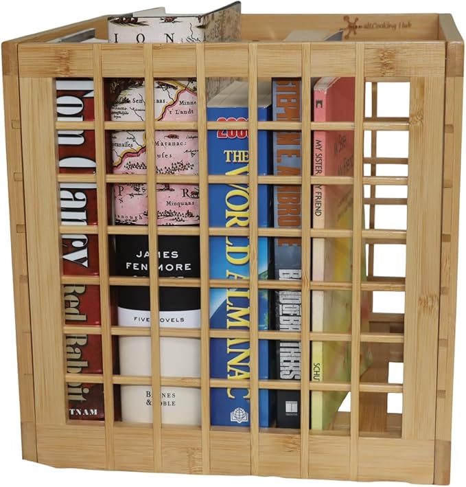 Bamboo Storage Bin - Multipurpose, Stackable Cube Storage Bins Perfect Fit for Cube Shelf - Stylish Lattice Design (10.5 x 10.5 x 10.5)