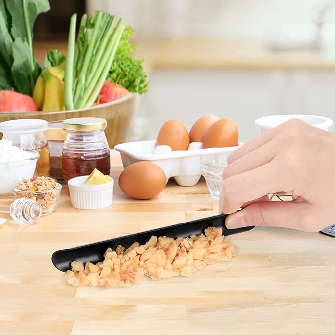 Crumb Sweeper, Crumbers, Table Cleaner Tool, Stainless Steel Crumbers for Servers, Bread Crumber, Restaurant Table Scraper for Crumbs on Table for Servers, Waiters and Waitresses (10 PACK, Black)