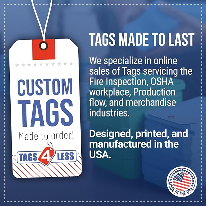 Tags 4 Less 15 Mil Waterproof Plastic Tags, Pack of 100 – 3” x 6” Heavy Duty Plastic Tags for Labeling, Outdoor Tagging, Equipment Labeling, Luggage, Valves & More (Fluorescent Orange/Red)