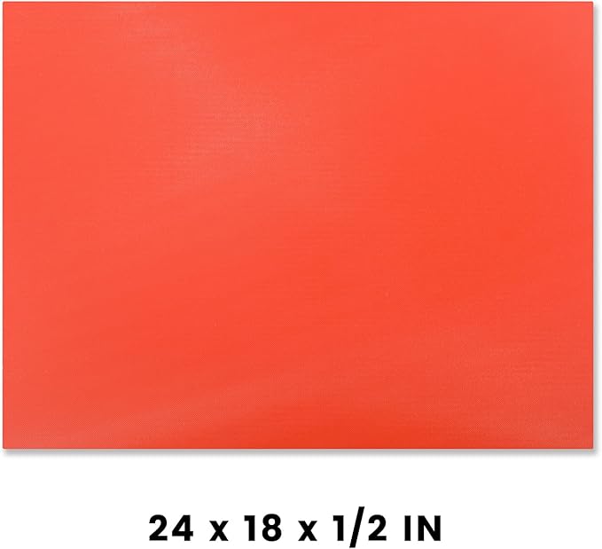 EASYROSE Plastic Cutting Board Set of 6, 24 x 18 x 1/2 Inch Commercial Grade Chopping Board Large Multi-Color Cutting Boards for Kitchen - Dishwasher Safe, NSF Certified