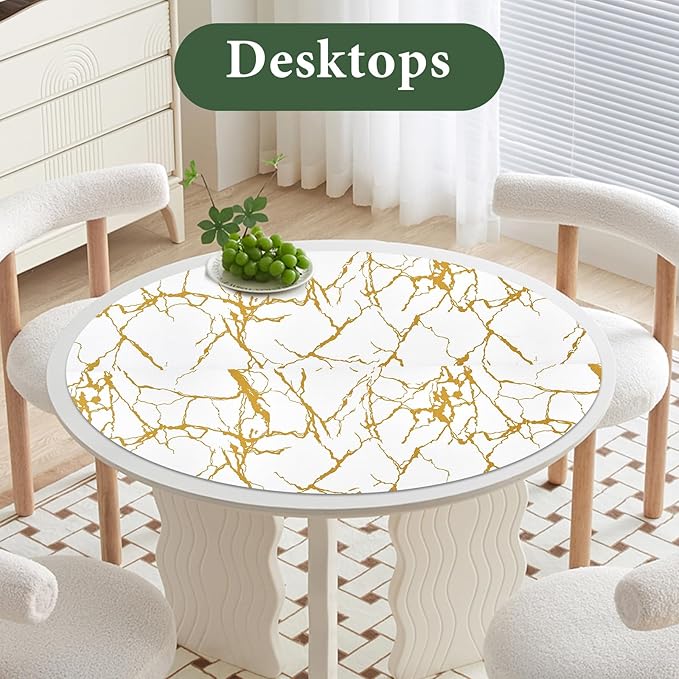 Drawer and Shelf Liner for Kitchen Cabinet Non Slip Waterproof Shelf Paper 12 in X 30 Ft Non Adhesive Refrigerator Liners Gold White Marble Easy Liners for Bathroom Cupboard