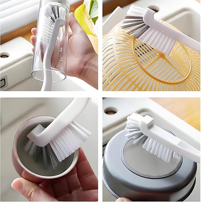 12Pcs Crevice Cleaning Brush Set, Hard Bristle Cleaning Supplies for Kitchen, Bathroom, Corner, Grout, Sink, Cup, Teapot, Bottle, Blender