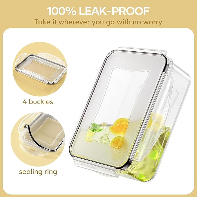 AISOON 40 Pcs 85oz Large Food Storage Containers with Lids, Reusable Meal Prep Containers for Kitchen Storage, Airtight Leakproof & BPA-Free Freezer, Microwave & Dishwasher Safe