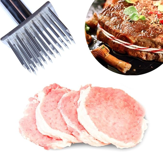 Vankcp Professional Meat Tenderizer Tool Poultry Tenderizers with 28 Stainless Steel Blades Meat Mallet for Beef,Pork,Chicken