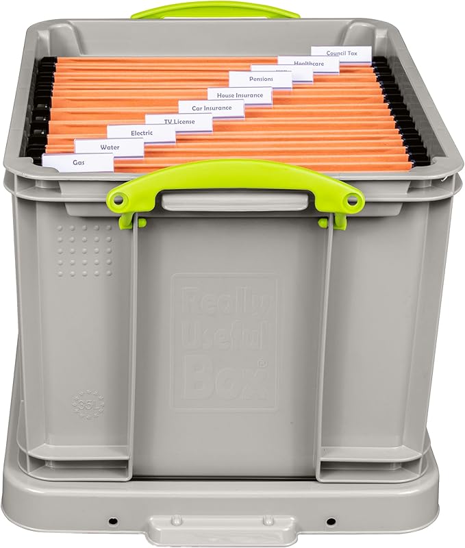 Really Useful Box 35 Litre Plastic Storage Recycled Dove Grey