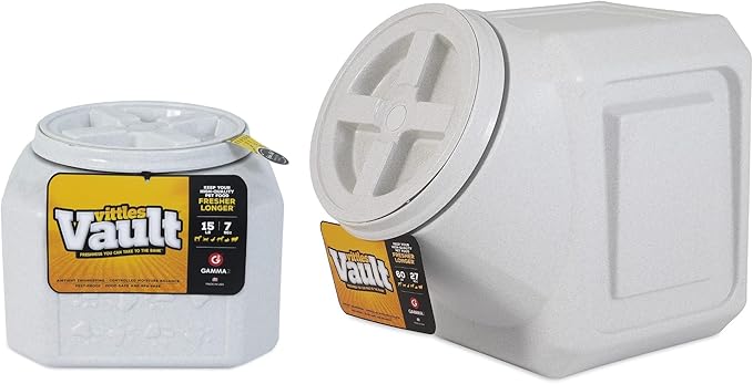 Gamma2 Vittles Vault Dog and Cat Food Storage Containers, Up To 60 Pounds Capacity, Made in USA