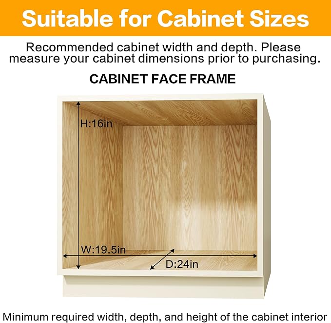 QUYUWU 2-Tier Kitchen Cabinet Pull Out Shelf and Drawer Organizer Slide Out Pantry Storaqe Basket in Multiple Sizes (18" W x 21" D)