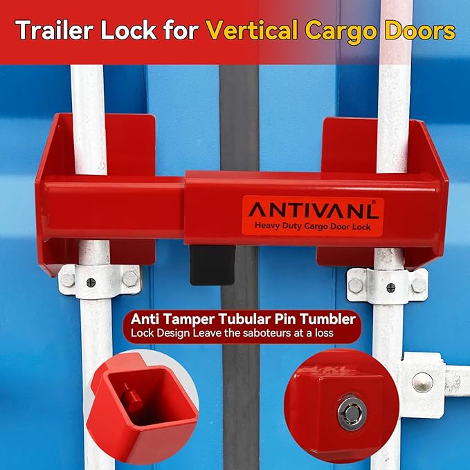 Shipping Container Lock Heavy Duty, Maximum Security Heavy Duty Trailer Door Lock, Connex Container Lock with Exclusive Keys, Shipping Container Accessories for Trailer Security