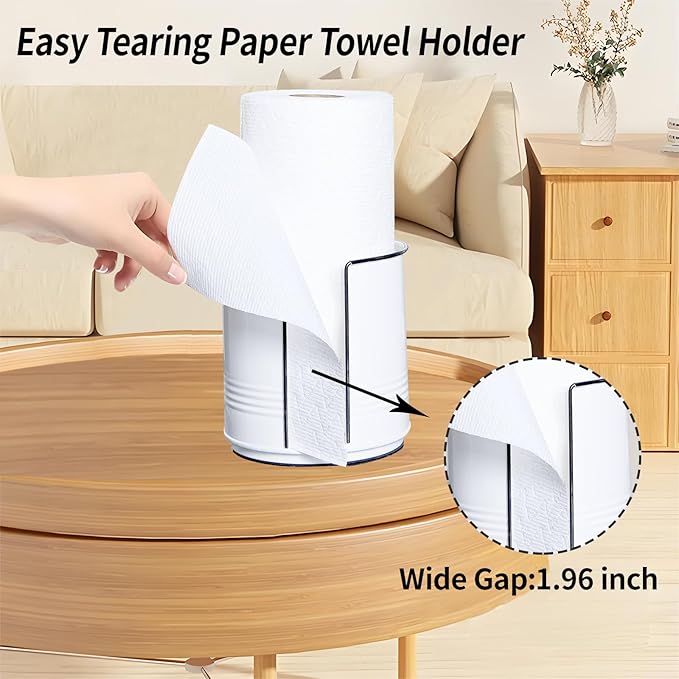 ELAORY Paper Towel Holder Countertop, Farmhouse Paper Towel Holder Countertop, Ceramic Paper Towel Holder Farmhouse Rustic Decor for Kitchen Bathroom, Kitchen Paper Towel Holder with Non-Slip Base