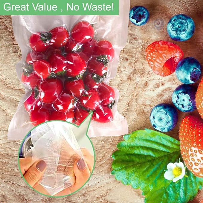 O2frepak 200 Pint Size 6" x 10" 4mil Thick Vacuum Sealer Bags with BPA Free and Puncture Prevention,Vacuum Seal Freezer Bags,Great for Sous Vide Vaccume Sealer PreCut Bags