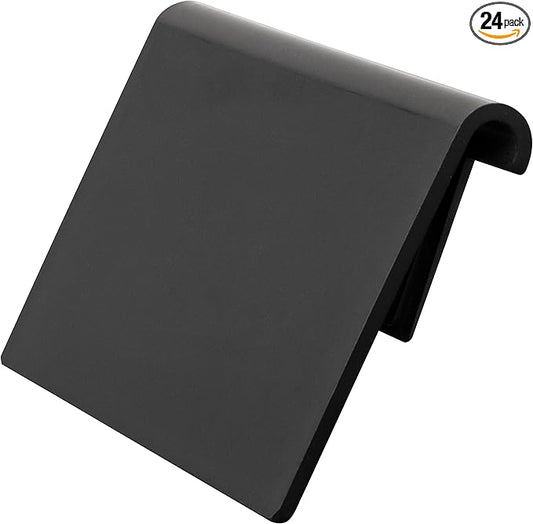Akro-Mils 40410 Extended Label Holder for Akro-Mils Shelf Bins and ShelfMax Bins, Black, (24-Pack)
