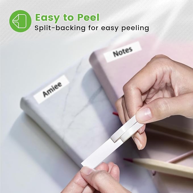 20 Pack TZe-231 Label Tape White, Compatible for Brother P Touch Label Maker PTD220 PTD210 PTH110, 12mm 0.47 Laminated Tape for Indoor/Outdoor Use, Black on White, Water Resistant, No Jamming
