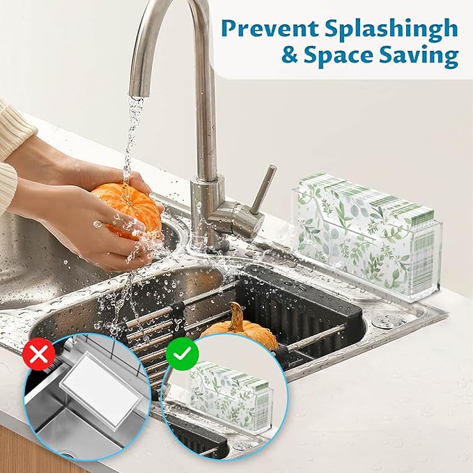 Onemake Acrylic Guest Towel Napkin Holder for Bathroom, Clear Waterproof Splash Towel Holder for Table, Kitchen, Napkin Holders for Paper Napkins, Dining Table Napkin Tray for Home, Restaurant, Hotel