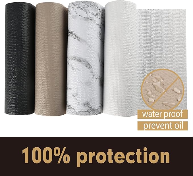 Premium Drawer and Shelf Liner for Cabinet, Non Adhesive Liner for Kitchen, Strong Grip Non Slip Shelf Liners for Kitchen Cabinets, Storage, Drawers, Shelves, Kitchenware and Tableware, Beige