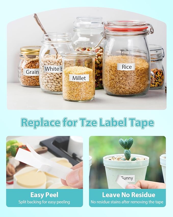 Unismar TZe-231 TZe231 Label Tape Compatible for Brother Label Maker Tape 12mm 0.47 Laminated White TZ Tape for P Touch PT-D220 D210 D400 H100 PTD220 Refills, 1/2" x 26.2' (0.47 x 8mm), 3-Pack