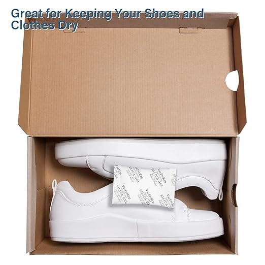 20 Gram(75Packs) Food Grade Dessicant Silica Gel Packs,Moisture Absorber Silica Gel Desiccant Packets for Moisture Storage