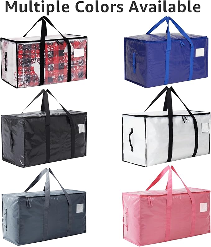 Moving Bags Heavy Duty Extra Large, Alternative for Moving Boxes & Moving Supplies,Clear Storage Bins with Lids, Plastic Packing Tote, Storage Bags for Clothes with Handles & Zippers(Clear, 8 Pack)