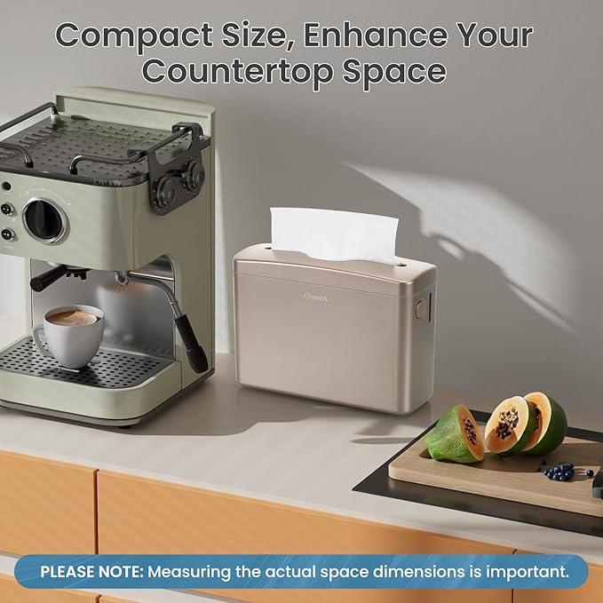 Countertop Paper Towel Dispenser Universal Fit for Multifold, Z-Fold Trifold Hand Towels, Commercial Napkin Dispenser for Bathroom Home Kitchen Toilet ABS Paper Towel Holder (Champagne Gold)