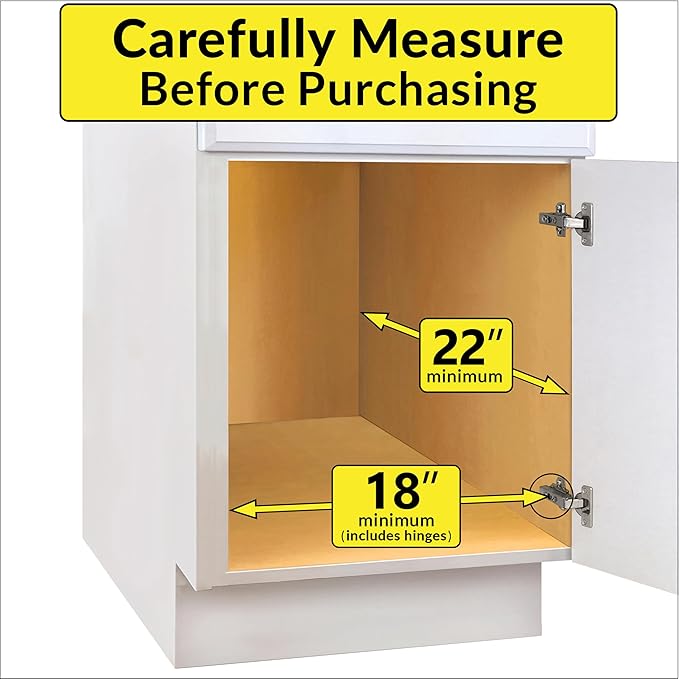 LYNK PROFESSIONAL® Pull Out Cabinet Organizer, 17" x 21" Slide Out Drawers for Kitchen Cabinets - Sliding Pull-Out Pantry Shelves – Home Shelf Organizers - Lifetime Ltd. Warranty, Chrome