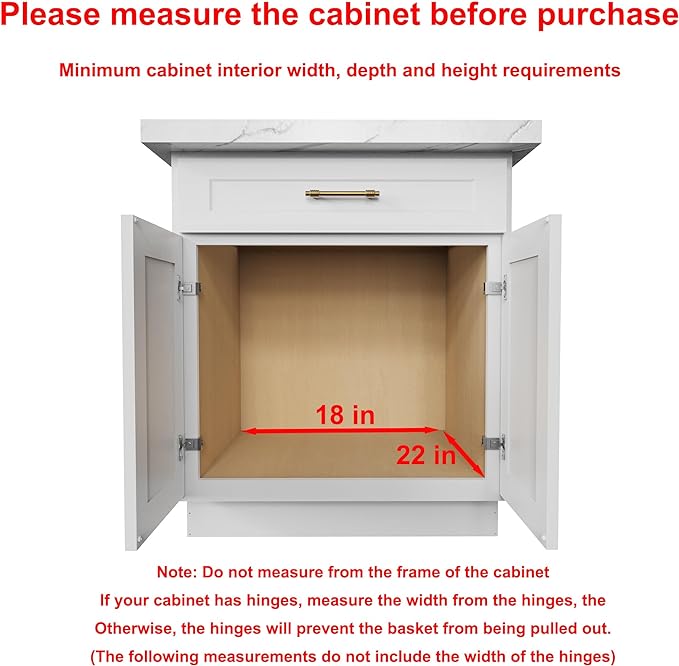 Sikarou Pull Out Cabinet Organizer,Heavy-Duty Slide Out Shelf, Wood and Wire Basket, Pull Out Drawer for for Kitchen Under Sink Space, Pantry, Bathroom, 2 Tie 17 * 21 in