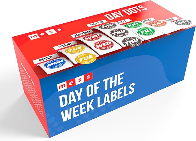 Easy Identification Date Stickers 7,000 Days of The Week Stickers – Wednesday 3/4" Days of The Week Food Labels – Day Dots for Food – Restaurant Supplies – Best by Commercial Kitchen Supplies