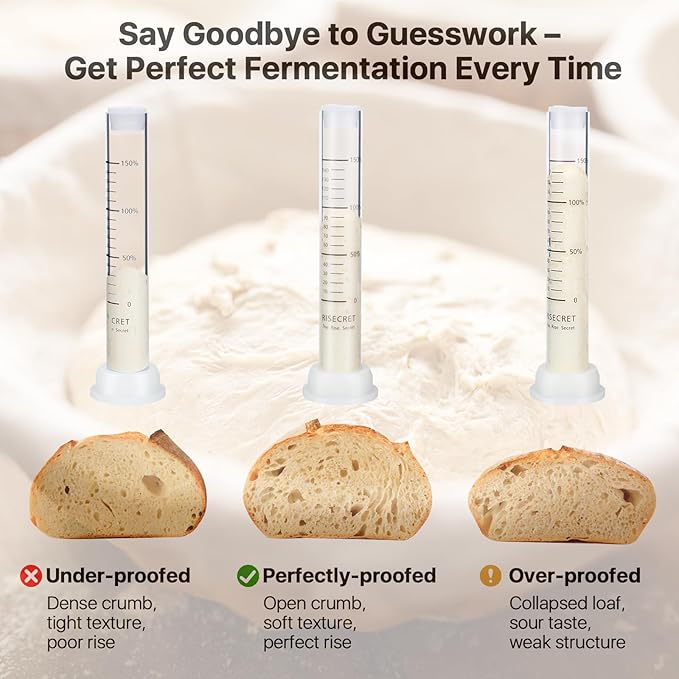 Sourdough Starter Kit with Aliquot Jar, Wood Pulp 9" Round & 10" Oval Bannetons & 34 oz Sourdough Starter Jar & Bread Sling Scrapers & Bag Complete Sourdough Baking Supplies