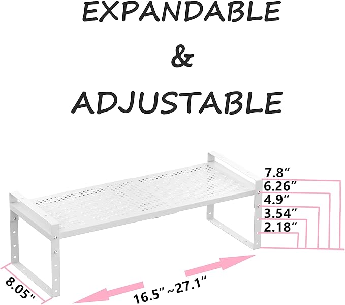 Multi-Functional Metal Shoe Rack, Space-Saving, Perfect for Entryway, Closet, Bathroom, etc. - Sturdy and Durable, High Weight Capacity(1PACK/White/Medium)