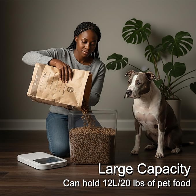 LivLab Mker Pet Food Storage Containers With Lids & Scooper - Dog Food Storage Container,12L/12KG/10-15LBS,BPA Free Airtight Storage Containers Store Dry Food For Kitchen Pantry