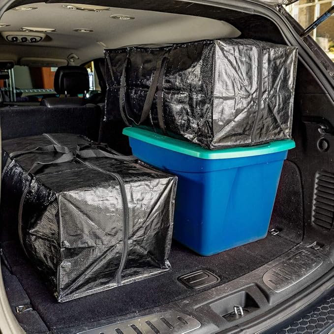 BAG-THAT! 10 Moving Bags Heavy Duty Extra Large Stronger Handles Wrap Storage Totes Zippered Reusable Packing Bags Moving Supplies Storage Boxes Storage totes Moving Boxes Packing Supplies Packing Box