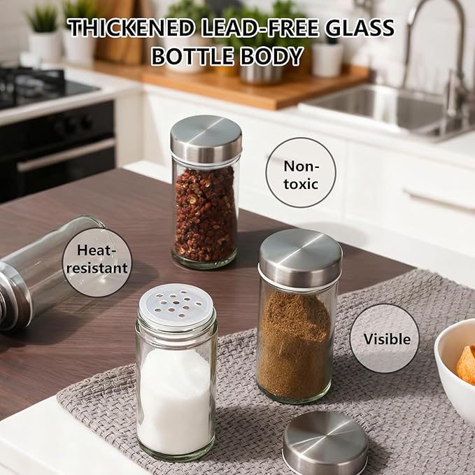 Wintline 20 Jar Revolving Spice Rack,Kitchen Spice Organization for Cabinet or Countertop,Seasoning Spice Organizer with Polished Stainless Steel&Black Caps