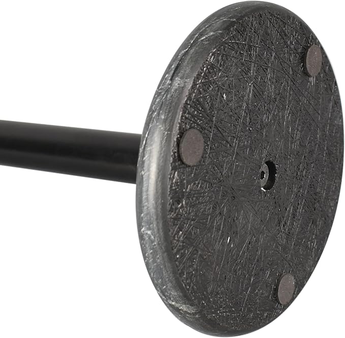 happimess PRH2000E Avery Modern Classic Metal with Non Slip Weighted Wood Base Paper Towel Holder, for Bathroom Kitchen Countertop, Standard or Jumbo-Sized Roll Paper, Black