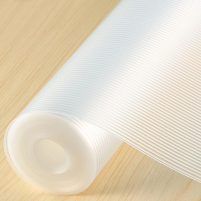 Shelf Liner, Drawer Liner, 2 Rolls x 12 Inches x 20 FT Cabinet Liner for Kitchen Cabinets Non-Adhesive Shelf Liners, Waterproof Shelf Paper with Non-Slip, Durable Liners, Clear