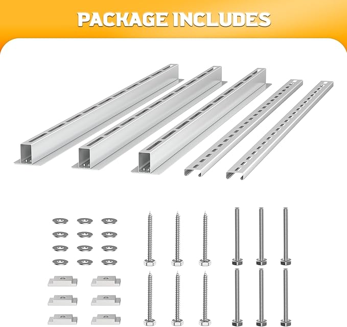 WALMANN Overhead Tote Storage Rail System, Garage Ceiling Bin Storage Rack Heavy Duty Adjustable Tote Slide Rails(White, Bins not Included)