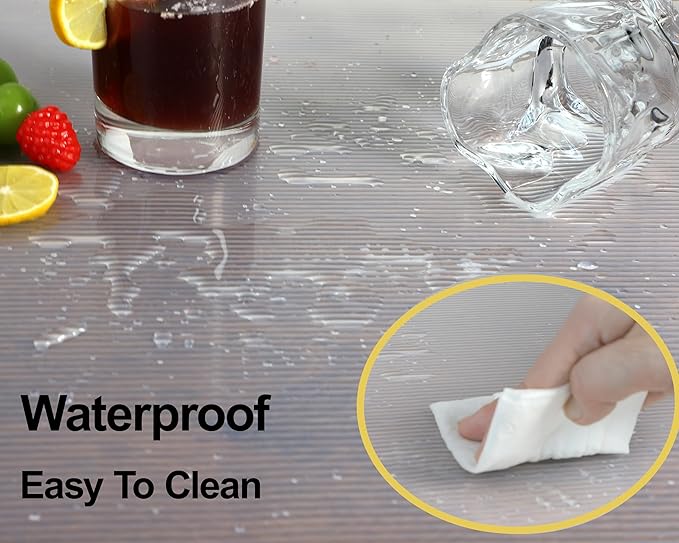 Shelf Liners for Kitchen Cabinets 20 Inch Wide X 20 Ft Non Adhesive Cabinet Drawer Liner Clear Non Slip Waterproof Shelves Liner for Refrigerator Closet Cupboard Pantry Bathroom