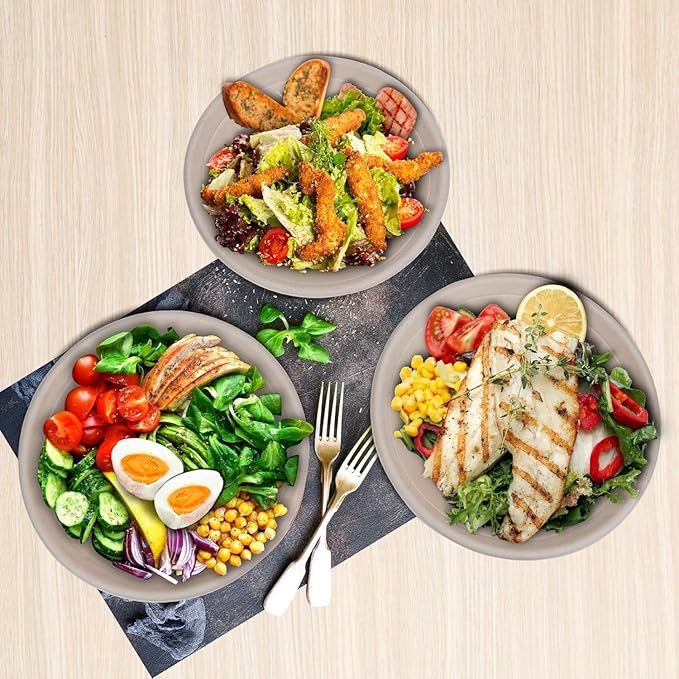 TOPtoper 25Oz 50Pack Large Paper Bowls, Disposable Bowls Bulk Leakproof and Microwave Safe for Hot or Cold Use (25 OZ)