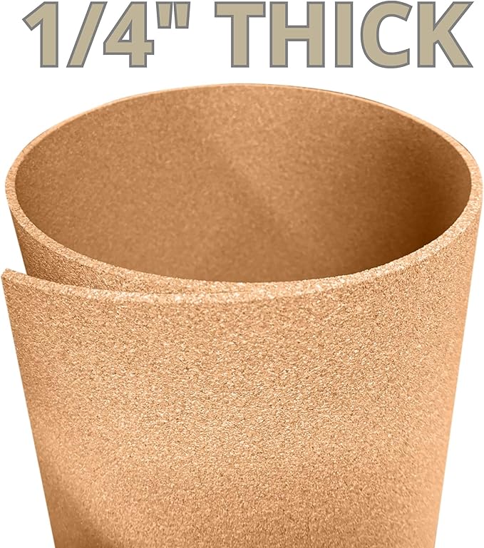 Manton Cork Premium Cork Sheet - 4' x 8' x 1/4", 100% Natural Facing Grade Material for Bulletin Boards, Decorative Photo and Message Push Pin Displays - Perfect for Home, School, and Office