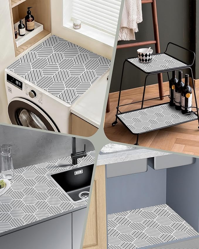 Shelf Liner Drawer Liner for Kitchen Cabinet, 17.5In x 20FT Non-Adhesive Slip Resistant Cabinet Liners, Thickened Strong Grip Waterproof Shelf Paper Protect Cupboard, Dresser, Bathroom Drawers, Gray