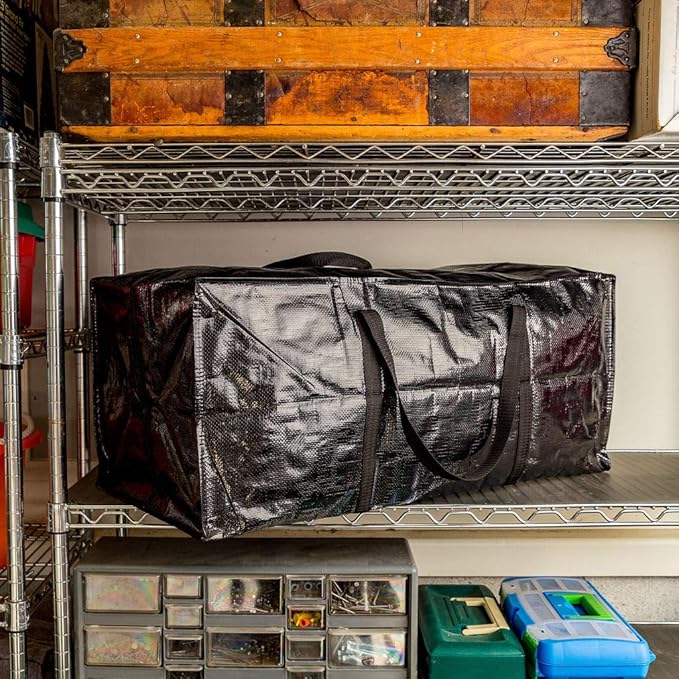 BAG-THAT! 10 Moving Bags Heavy Duty Extra Large Stronger Handles Wrap Storage Totes Zippered Reusable Packing Bags Moving Supplies Storage Boxes Storage totes Moving Boxes Packing Supplies Packing Box