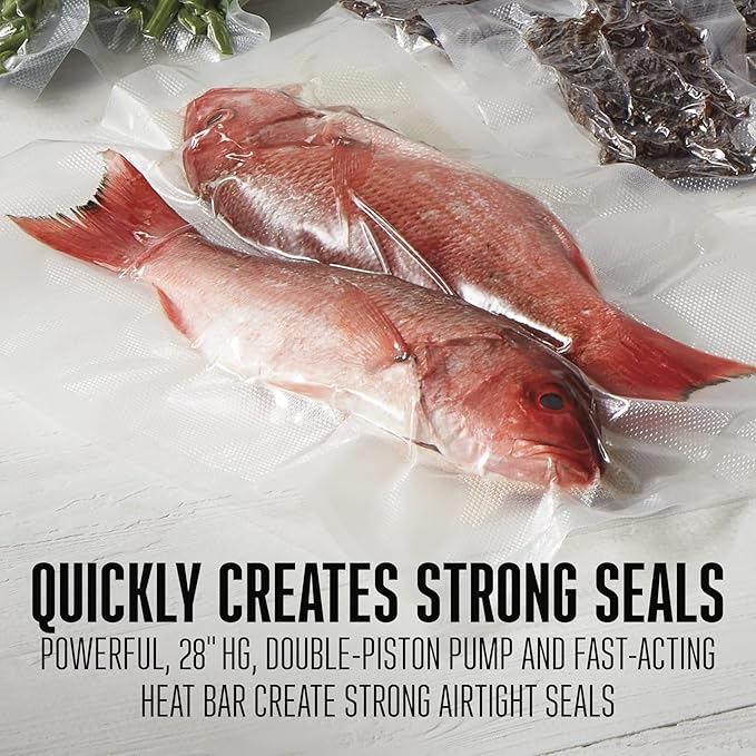 Weston Brands Vacuum Sealer Machine for Food Preservation & Sous Vide, Extra-Wide Bar for Sealing Bags up to 15" Wide, 935 Watts, Commercial Grade Pro 3000, Programmable LED Controls, Stainless Steel