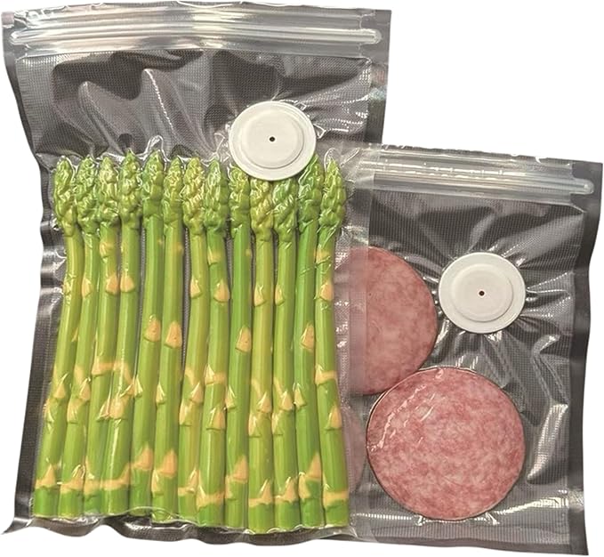 Reusable Vacuum Sealer Bag for Food Saver-30 BPA-Free Food Storage Bags 5X Longer Freshness Freezer Microwave Sous Vide Cook-Leak-Proof, No-Odor-Compatible with Handheld Vacuum Sealer(30bags)
