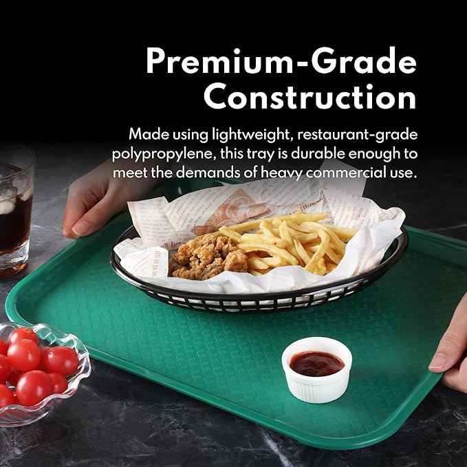 New Star Foodservice Fast Food Tray, Set of 12 (Brown, 14 by 18-Inch)