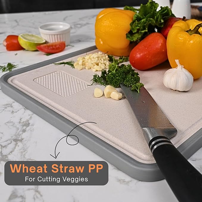 Zoane Creations Premium Double Sided 304 Stainless Steel Cutting Board | Non Toxic, Heavy Duty Stainless Steel Chopping Board with Juice Groove | Dishwasher Safe Kitchen Board - Rubik Grooved Diamond