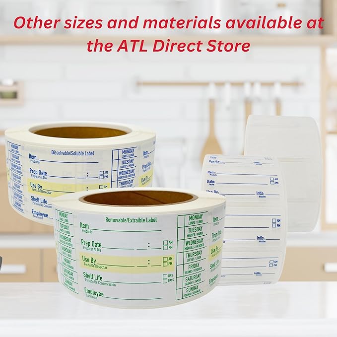 2x3 Dissolvable Food Labels, 1000 Label Stickers, Bottle Labels for Storage Bins, Sticker Labels for Food containers, (1000, Blank)