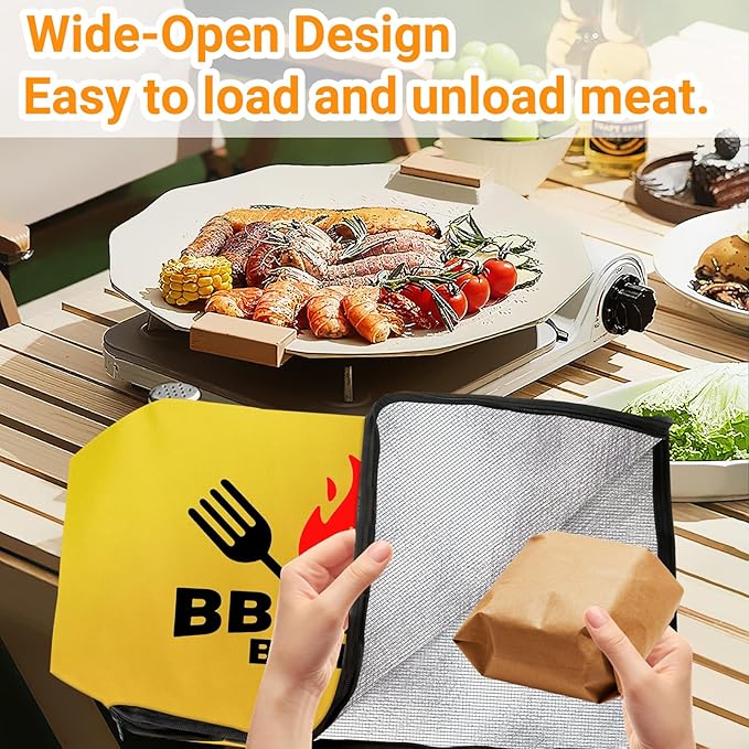 VIOXIA Brisket Blanket & Meat Resting Bag – Insulated BBQ Blanket for Resting Meat | Heavy-Duty Smoker Accessory for Brisket, Thanksgiving Essential Stocking Stuffer & Gift for Hunters or Men