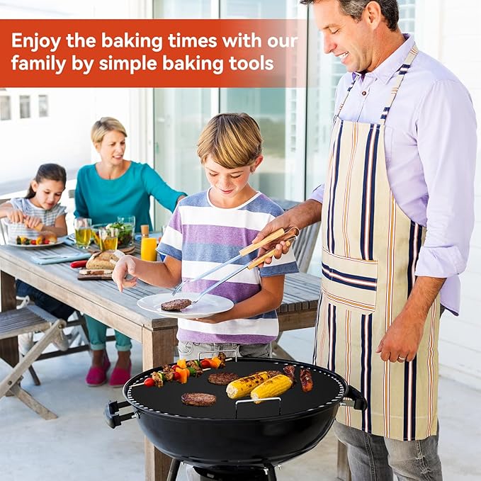 4Pack Oven Liners for Bottom of Electric Gas Oven, 23.6"x 15.7" Thick Heavy Duty Nonstick Teflon Oven Mat, Heat Resistant Grill Baking Mats Outdoor Easy to Clean Gas Stove Liners, BPA & PFOA Free