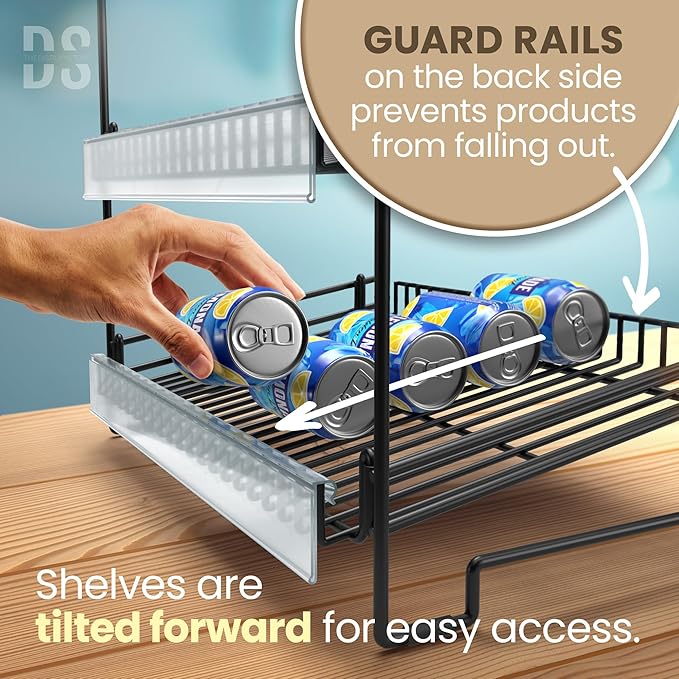 Black 3 Tier Candy Display Rack – Chip Display for Snack Vendors, Food Trucks, Concession Stands & Retail Storefronts