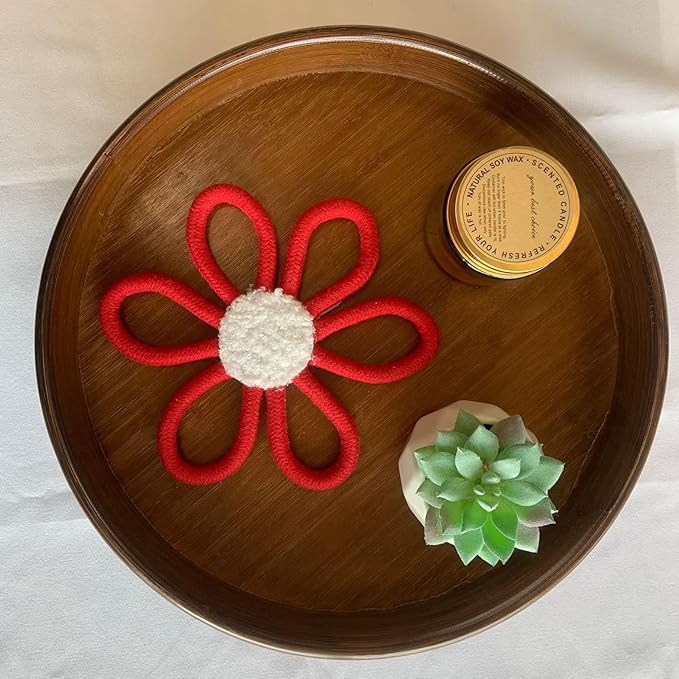 Bamboo Lazy Susan Organizer, 12'' Pantry Organizers, Kitchen Countertop Organizer, Rotating Spice Rack, Large Lazy Susan Turntable for Cabinet, Table, Bathroom
