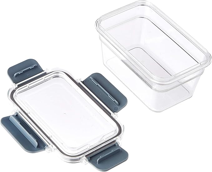 Amazon Basics Tritan Plastic Food Storage Containers - Tritan Plastic Locking, Air Tight, 11 Containers with Lids, 22 Pieces, Clear