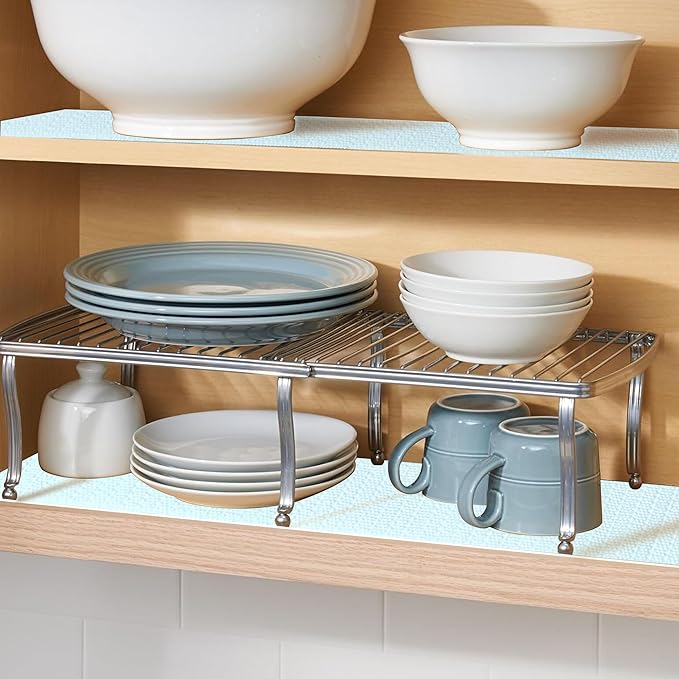Shelf Liners 11 Inch Wide X 20 Ft Kitchen Cabinet Drawer Liners Non Slip Waterproof Pantry Shelves Refrigerator Liner Non Adhesive Strong Grip Bathroom Drawer Mat Cupboard Dresser Closet Liner